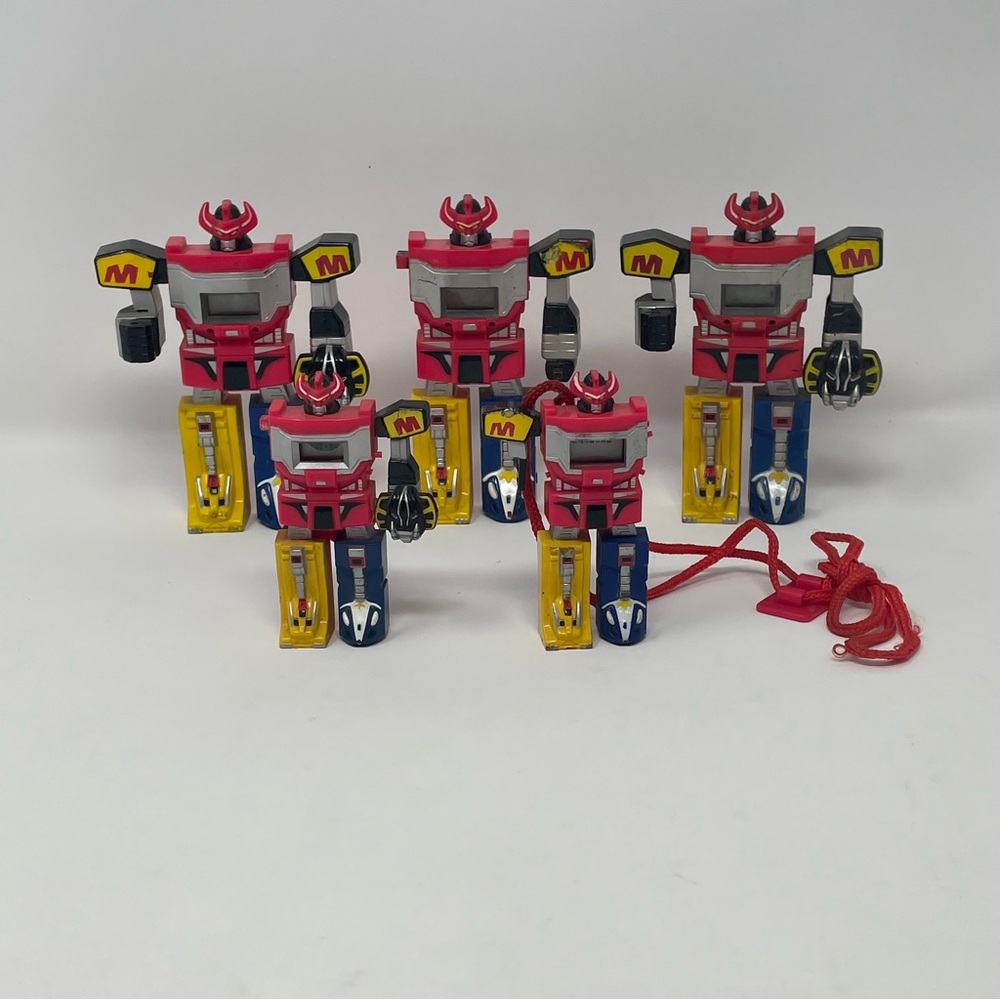 Vintage 1994 Nelsonic Power‎ Rangers Megazord Clock & Stopwatch Lot - Untested
